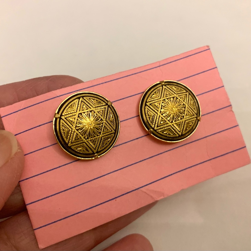 Gold Geometric Stud Earrings
